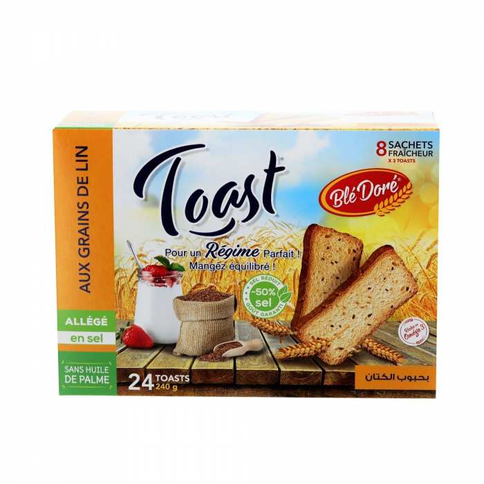 TOAST AUX GRAINS DE LIN 240G