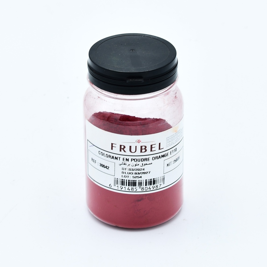 COLORANT POUDRE ORANGE 250G FRUBEL