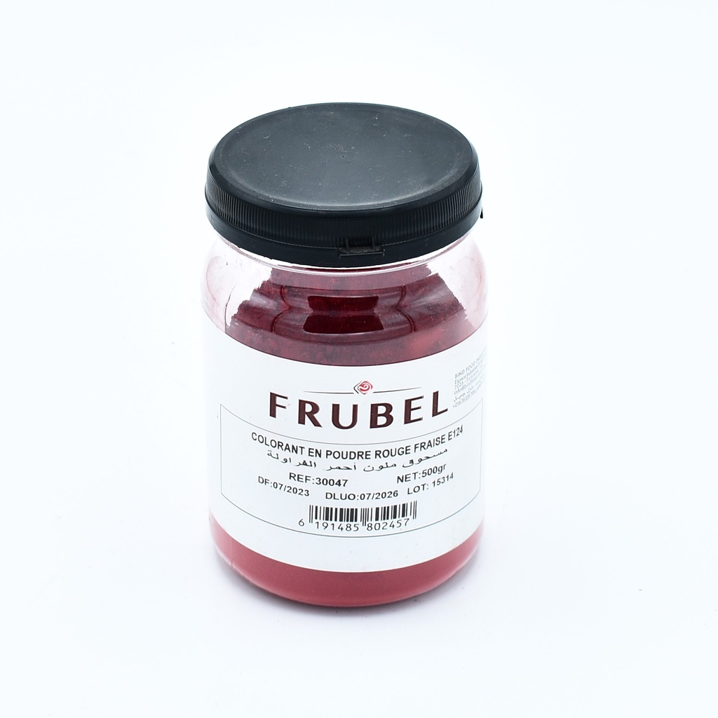 Colorant poudre rouge fraise 500 gr FRUBEL