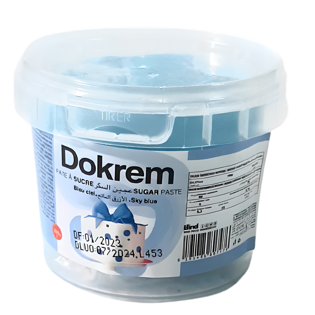 PÂTE A SUCRE BLEU CLAIR 200GR DOKREM
