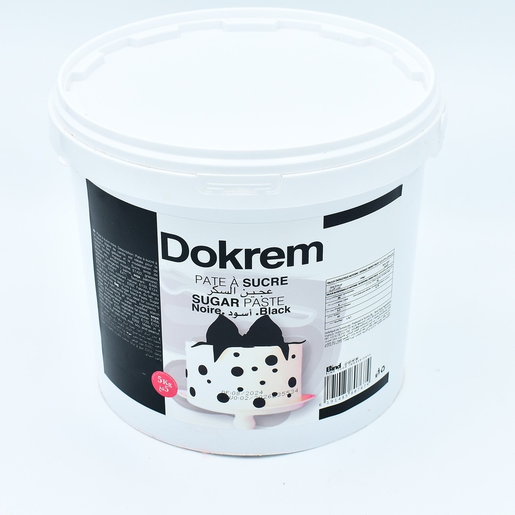 PÂTE A SUCRE NOIR 5KG DOKREM