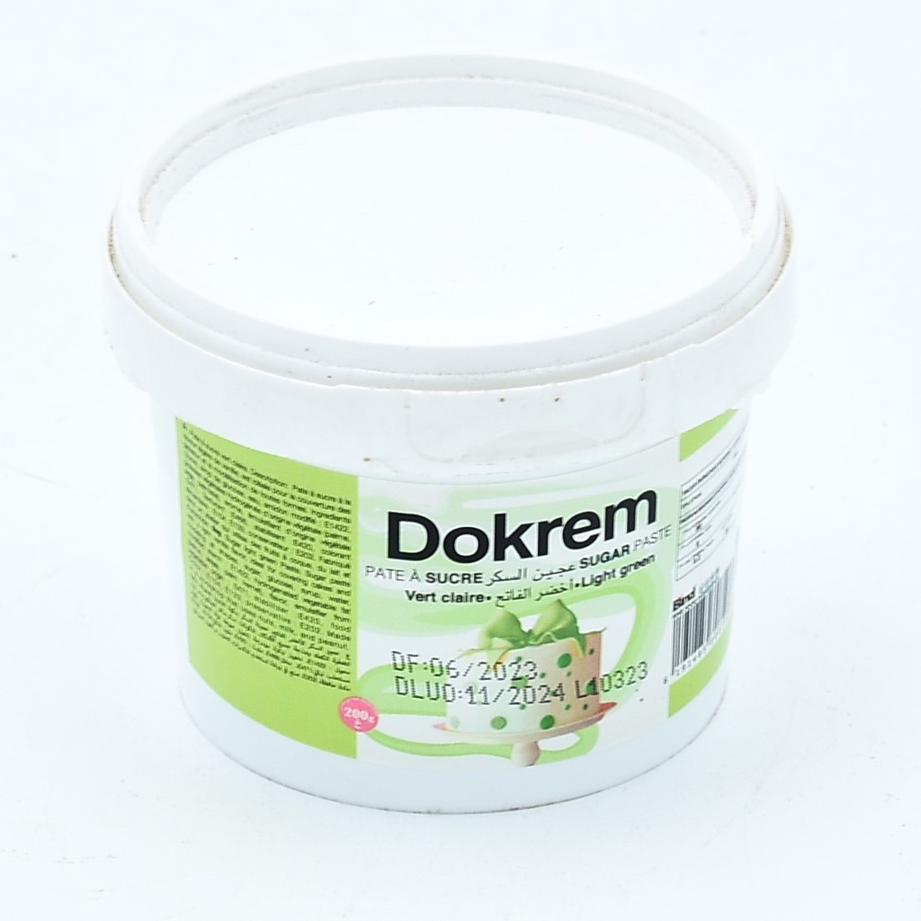 PÂTE A SUCRE VERT CLAIR 200GR DOKREM
