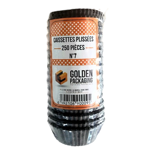 Caissettes plissee marron N°7 x 250p