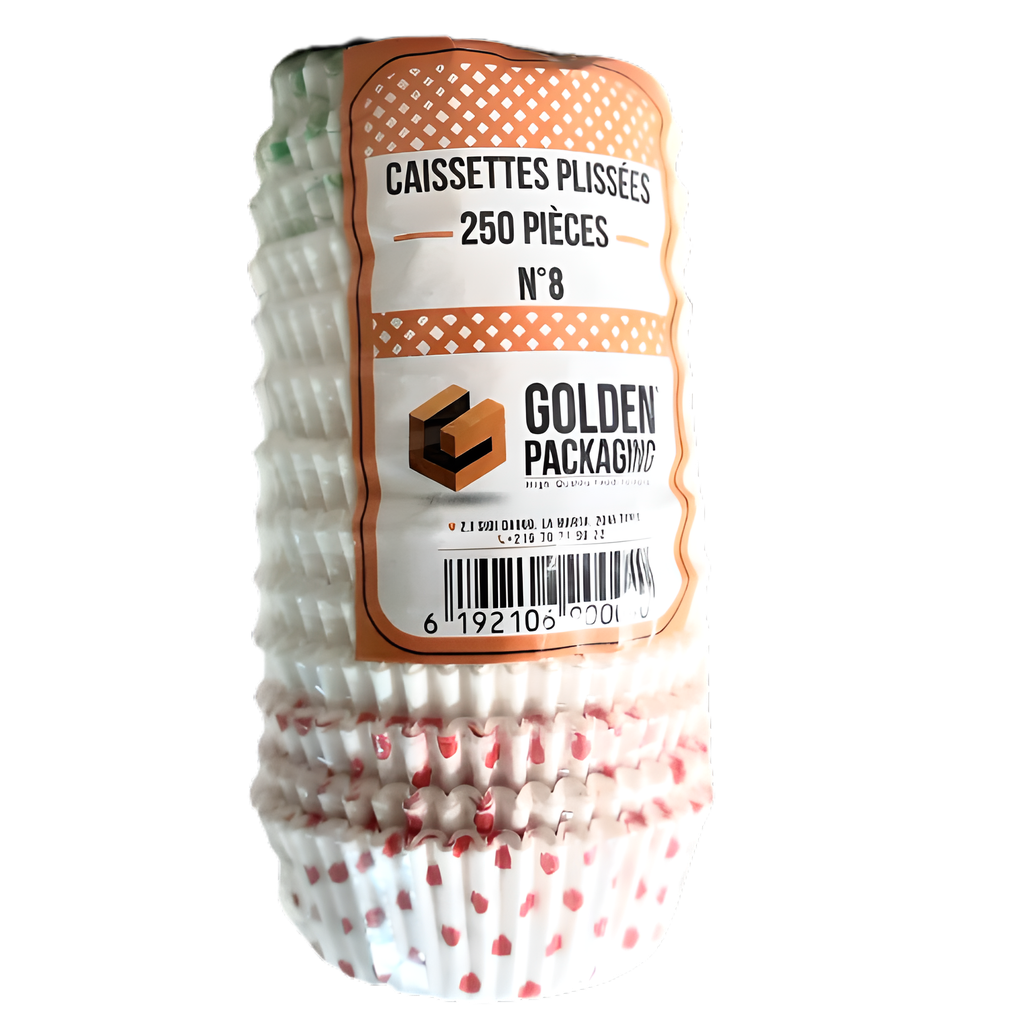 CAISSETTE PLISSE BLANCHES N 8 X 250P
