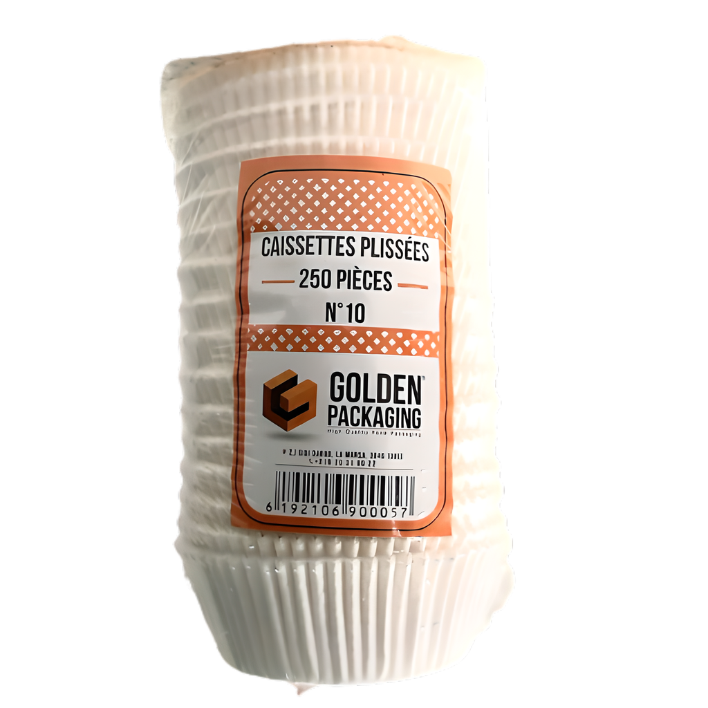 Caissettes plissées blanches N°10 x 250p