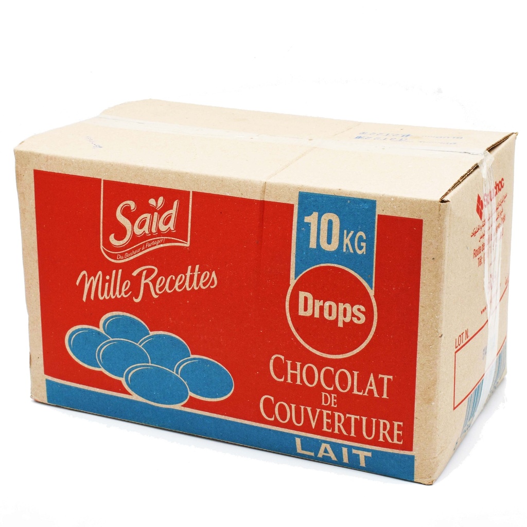 CHOCOLAT COUVERTURE LAIT DROPS SAID 10KG