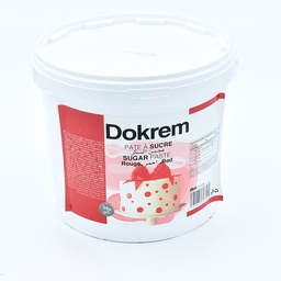 [10177-5KG] PÂTE A SUCRE ROUGE 5KG DOKREM