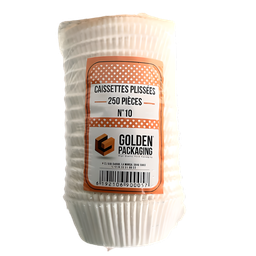 [CPB-10] Caissettes plissées blanches N°10 x 250p